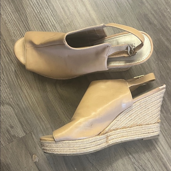 a.n.a Shoes - a.n.a Tan Wedge Sandals